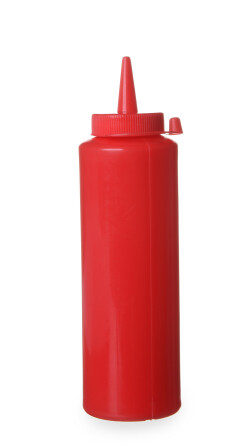 Klämflaska, röd, 0,2L Från Hendi