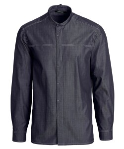 Kockrock denim lång ärm - Dark ocean/denim - Kentaur