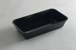 Köttbricka,  svart melamin - 300x190x80 mm Waca 1452