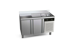 Kylbänk 600 med 2 dörrar och ho - 1492x600x850mm - Fagor