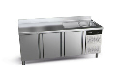 Kylbänk 600 med 3 dörrar och ho - 2017x600x850mm - Fagor