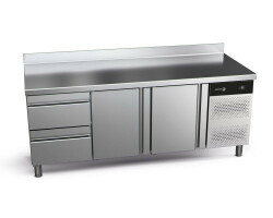 Kylbänk 600 med lådor - välj antal lådor - 2017x600x850mm - Fagor