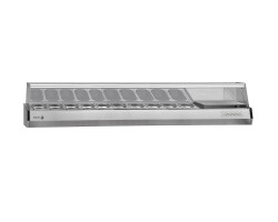 Kylränna med glastopp 10x 1/4 GN - 2240x336x450mm - Fagor