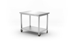 Mobilt bord med hylla - 1000x700x850mm