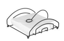 Napkin holder - black 150x150 mm