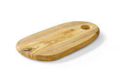 Ostbräda med hål - olivträ 250x165x18 mm