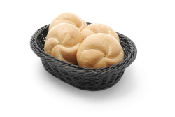 Oval basket - 190x120x60 mm stone wash PP