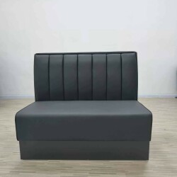 Restaurangsoffa Svart Kanal 120 cm