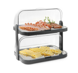 Roll topdisplay med kylbricka, dubbeldäckare, från Hendi