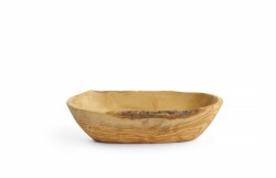 Skål avlång olivträ, 205x95x50mm