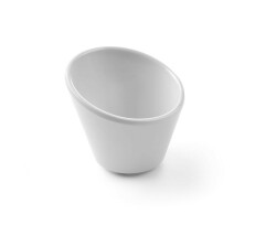 Slanted bowl Velocity - 97x97x80 mm white melamine