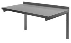 Vägghängd bänkskiva svetsad - 70 cm djup