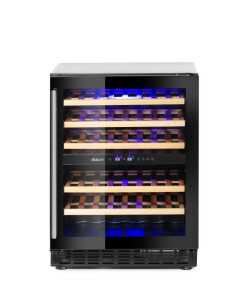 Vinkyl med två zoner - 46 flaskor 133 l 230V 90W