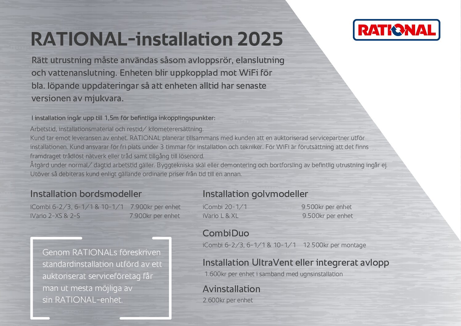 Installation av Rational 6-1/1 & 10-1/1