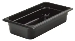 Plastkantin svart 1/3 GN vit bakgrund
