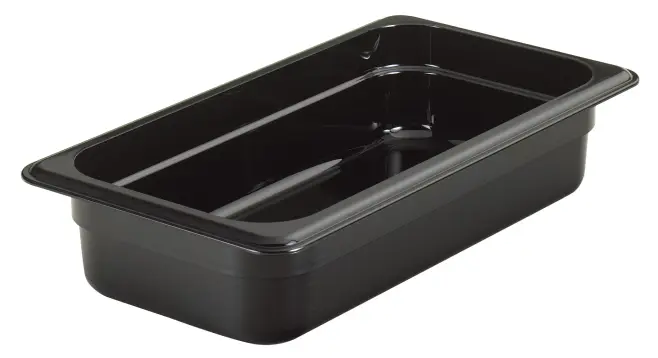 Plastkantin svart 1/3 GN vit bakgrund