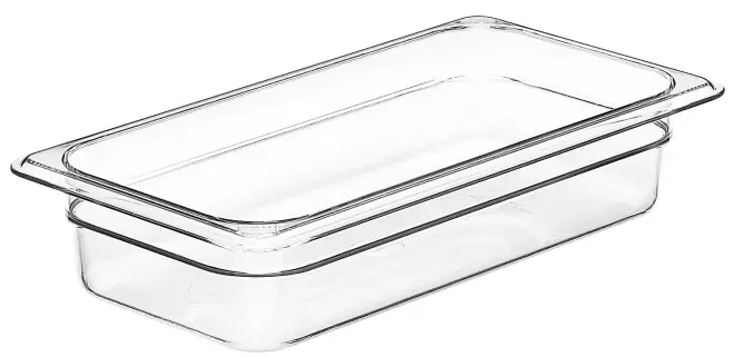GN 1/3 plastkantin på vit bakgrund