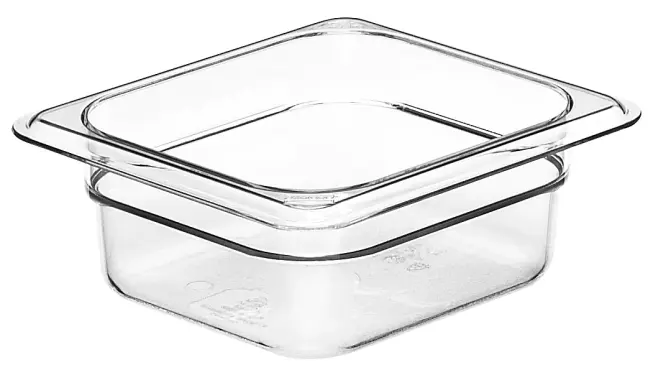 1/6 plastkantin vit bakgrund