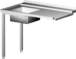 Loading table with sink - left side for dishwasher