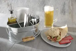 Oval bricka, grå, från Hendi