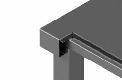 Inmatningsbänk med rullar - sektionshylla - måttbeställd