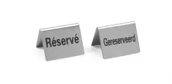 Bordsskylt, s/s Gereserveerd - Reserve