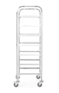 Vagn för diskkorgar 7x 500x500 mm - intervall 200mm 630x700x1700 mm