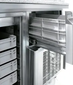 Pizzabänk 210 - med låda till pizzadegen