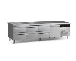 Grillkylbänk med 6+1 lådor - Concept - 2242x700x584mm - Fagor