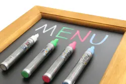 Chalk marker pink green blue - 2x white width 5 mm