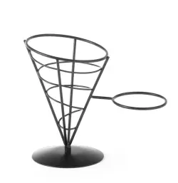 Chips bag holder black - with ramekin holder