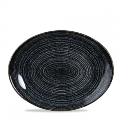 Churchill Studio Prints Charcoal Black Orbit Oval Tallrik 32,4cm