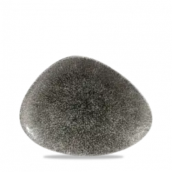 Churchill Raku Quartz Black Triangle Chefs Tallrik 15x20cm