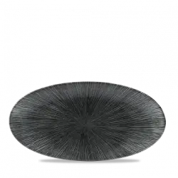 Churchill Studio Prints Agano Black Oval Chefs Tallrik 15x29,9cm