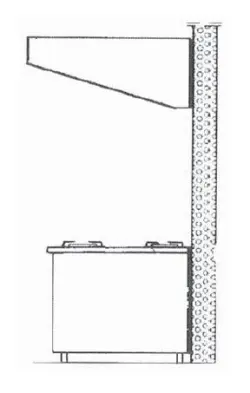 Fläktkåpa med motor och LED ljus - 900 djup