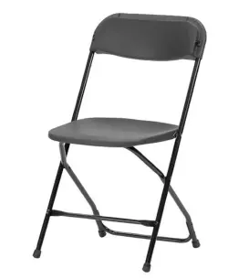 Fin hopfällbar stol med ryggstöd