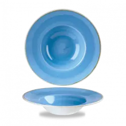 Churchill Stonecast Cornflower Blue Profile Wide Rim Bowl Med 24cm