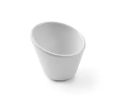 Slanted bowl Velocity - 70x70x60 mm white melamine