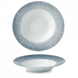 Churchill Raku Topaz Blue Profile Wide Rim Bowl Large 28cm