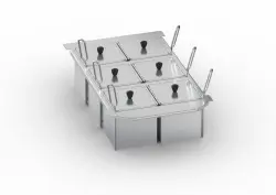Set med 6 operforerade portionskorgar - iVarios 2-S