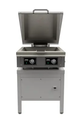 Stekbord 2 zoner, 660x846x900mm - välj mellan 65 och 90mm djup panna