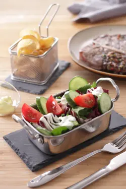 Snack pan - s.s. 185x95x45 mm