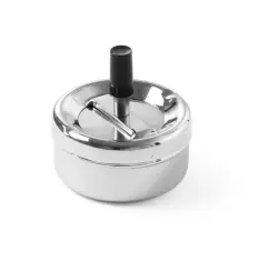 Ashtray chrome-plated 95 mm - with rotary button