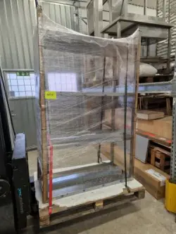 Rostfri golvhylla, 1100x500x1800mm