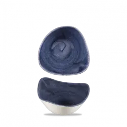 Churchill Stonecast Patina Cobalt Blue Triangular Bowl 15,3cm