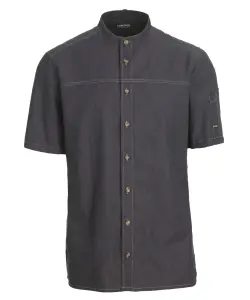 Kock-/serviceskjorta denim kort ärm - Dark ocean/denim - Kentaur