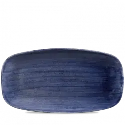 Churchill Stonecast Patina Cobalt Blue Chefs Oblong Tallrik 18,9x35,5cm
