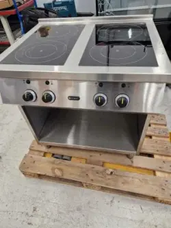 Induktionsspis 4 plattor, 800x700mm, 400V/17kW begagnad