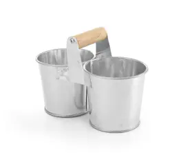 Double bucket - with handle 190x95x140 mm