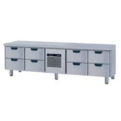 Grillkylbänk Porkka med 8 lådor - 2060x650x650mm